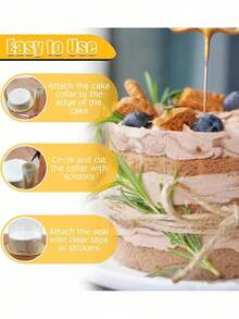 5m/Roll Transparent Acetate Cake Collar, Cake Roll, Elegant Cake Packaging, Edge Decoration, Cake Plastic Packaging, Cake Wrap Film, Mousse Cake Slice, DIY Cake Collar For Baking Decoration, Shaker Card Making, Mousse, Chocolate And Pastry Food Decoration