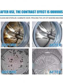 Deep Cleaning Effervescent Washing Machine Cleaner Tablets - Descaler & Deodorizer For Laundry Appliances, Household Drum & Tank Maintenance