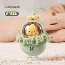 MEET SUN 1pc 1200mAh Lithium Battery Long Lasting + Handmade Fabric Decorative Apron/Scrunchie (2-In-1) + Mini Portable Hand Warmer + Lanyard + Cute Pet USB Charger, 2025 Autumn/Winter New Arrival - Mint Green - View 1