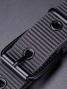 Minimalist Casual Nylon Belt, Metal Buckle, Multi-Hole Canvas Belt, Unisex Versatile Jeans Needle Buckle Belt, Suitable For Students And Youth, Korean Style, Extended Length - New Tactical Belt - View 5