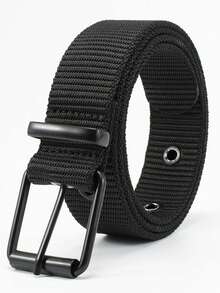 Minimalist Casual Nylon Belt, Metal Buckle, Multi-Hole Canvas Belt, Unisex Versatile Jeans Needle Buckle Belt, Suitable For Students And Youth, Korean Style, Extended Length - New Tactical Belt - View 3