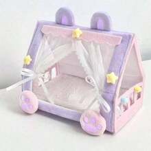 （仅适用于 娃娃床）创意可爱动物 Labobo 娃娃帐篷床，10 厘米/17 厘米 LBB 小雕像摄影露营迷你帐篷桌面装饰 - 彩色 - 查看 4