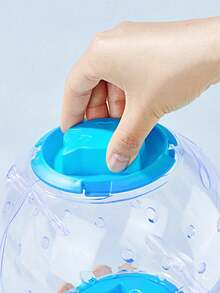 1pc 4.7/6.3 Inch Hamster Ball, Running Ball Toy, Transparent & Breathable, Promotes Exercise & Health, Relieves Stress, Easy To Clean, Suitable For Small Pets Outdoor Running, Interactive Rodent Toy, Relieves Boredom, Transparent Hamster Ball, Breathable Design, Portable, Blue Hamster Accessory - Multicolor - View 4