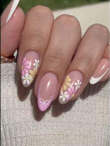 粉色美甲点钻笔，1/5支装点钻笔，0.8/1/1.5/2/2.5mm点钻笔，美甲笔，美甲笔套装，美甲设计工具，用于绘制美甲花朵，双头点钻笔工具，美甲笔尖点彩美甲套装，5支装图案描摹笔 - 粉色 - 查看 2