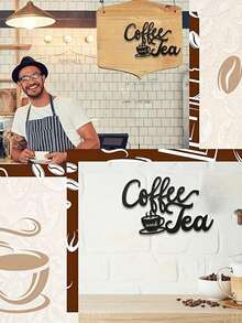 1 Stück rustikales Metallschild für Kaffeebar, vintage Kaffeebar Wanddekoration, Metallschild für Kaffeehaus, Kaffeebar Wandkunst für Zuhause, Büro, Küche