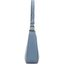FashionPuzzle Small Crescent Shoulder Bag Underarm Purse - 藍灰色/藍灰色 - 查看 3