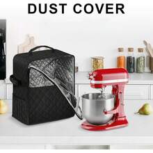 Heavy Duty Polyester Dust Cover With Sliding Pad For Mixer Storage - Space-Saving Design For Countertop Or Cabinet Storage, Suitable For 4.5/5/6/7/8 Quart Mixers, Ideal For Home, Office Or Commercial Use - Black, Mixer Accessories, Appliance Protection, Stylish Appliance Cover, Durable Appliance Cover, Appliance Guard, Home Chef, Compact Design, Sturdy Construction, Kitchen Enthusiast