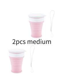 2pcs/1pc Foldable Silicone Water Cup, Portable Outdoor Travel Folding Cup, Student Coffee Mug, Plastic Cup, Collapsible & Carry-On, Suitable For Travel, School, Party, Guest Reception - Multicolor - View 19