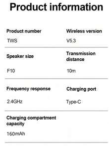TWS Earphone Bluetooth Wireless Headphone Hifi Stereo Sports Games Earbuds Headset Hearing Aids With Mic Handfree