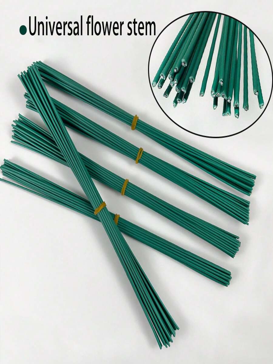 10/50pcs 2mm Artificial Flower Rod Flower Stem Wire Making Accessories, Lifelike Green Flower Stems For DIY Wedding & Home Decor,Flower Head Decoration Accessories And Handicrafts,Bouquet Stem Flower Arrangements Decor Supplies, Stems Flexible Bendable Iron Wire Sticks ,Party And Holiday Decorations,Fall Decoration, Halloween Decoration, Christmas Decoration, Boho Style,Bedroom Accessories Decorations