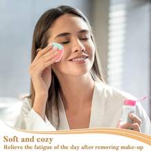 5片装可重复使用可水洗竹纤维卸妆棉，双面洁面淡妆草莓卸妆棉 - 彩色 - 查看 5