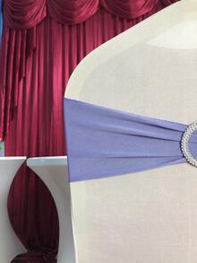 50PCS Lycra/Spandex/Stretch/Elastic Chair Cover Sashes/Bands/Bows/Ties For Decorating Graduation, Birthday, Wedding, Bridal Shower, Baby Shower, Barbecue, Buffet, Christmas, Decorative Birthday Parties Ceremony Folding Chairs Tablecloth Table Cover Linen Backdrop Carpet Flower Decoration - Light Purple - 查看 9