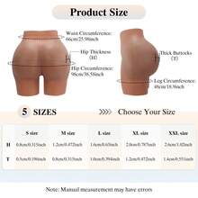 European & American Hot-Selling Silicone Butt Lifting Shorts, Unisex High Waist Shaping Fake Buttocks Pants, Thickened Design Lifting Peach Butt, Suitable For Daily & Sports Wear, Confident Shaping