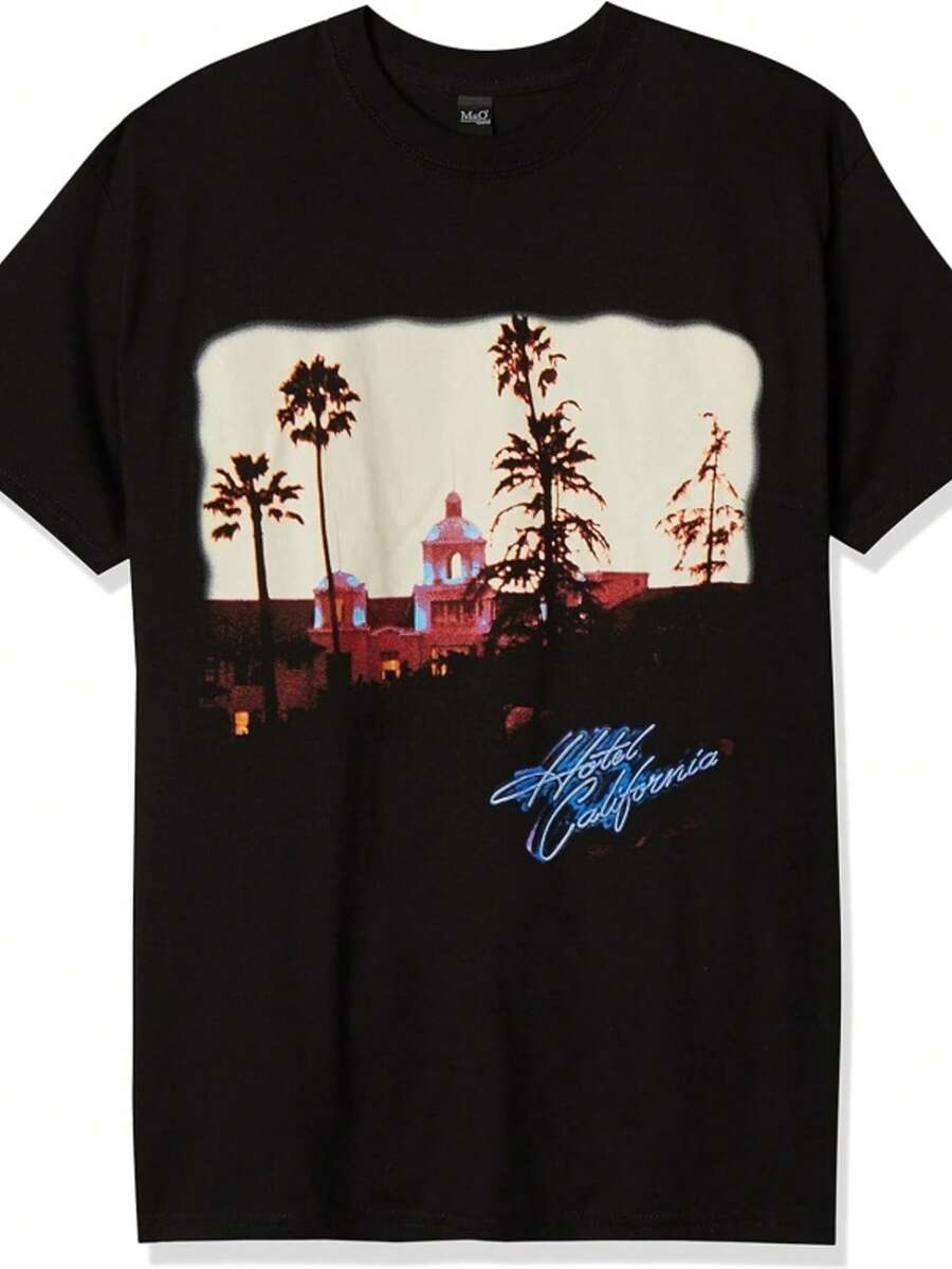 Men's Eagles Hotel California Short Sleeve T-Shirt - màu đen - Xem 1