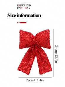1Piece Oversized Christmas Sequin Bow, Suitable For Decorating The Staircase Railings Of Your Home Or The Christmas Tree, Adding More Joyous Atmosphere To Your Christmas Celebration Home Decor Christmas Decorations Room Decor Winter