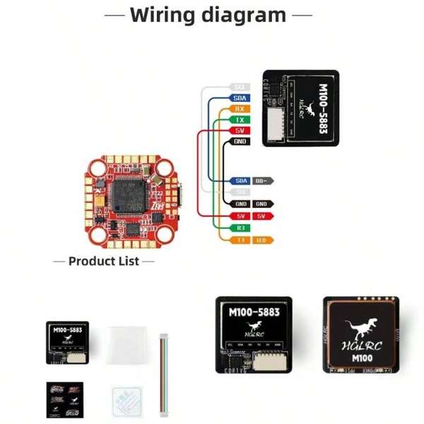 M100 - 5883 GPS Compass Module, Upgraded 10th Generation Chip Compatible With FPV Fixed - Wing UAV