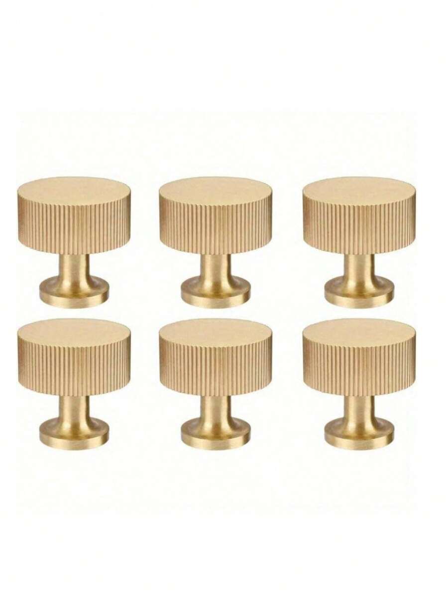 Solid European Furniture Handle, Cabinet Hardware Pull Knob, Metal Drawer Knob, Vintage Wooden Furniture Shoe Cabinet Drawer Dresser Pulls, Single Hole Brushed Gold Cabinet Knobs For Drawer, Wardrobe, Cabinet Door, Kitchen Cabinet, Dressing Table, American Style Home Decoration, Free Screws Included - Multicolor - View 1