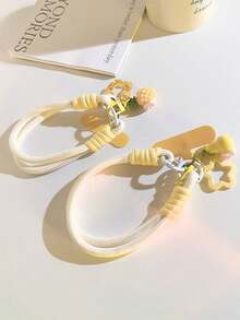 1 件多巴胺可爱时尚手机挂绳、钥匙扣、包包挂件、腕带 - 彩色 - 查看 2