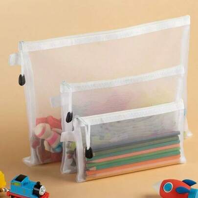 A6/A5/A4 Großraum Büro Mesh Reißverschlusstasche - Mesh Design transparente Mappe, Federmäppchen, Puzzle Aufbewahrungstasche, Reißverschluss Aktentasche, tragbarer Reise Organizer