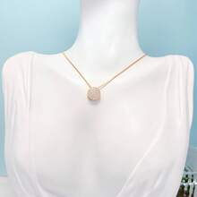 Elegant Heart-Shaped Pendant Necklace For Women, Inlaid With High-Quality Zirconia, 925 Silver Or 18K Gold Plated - 金色 - 查看 3