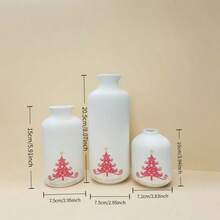 Vaso decorativo de Halloween e Natal, vaso de cerâmica simples para flores, decoração para festas de fim de ano