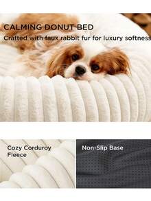 1pc Plush Dog Bed, Warm Pet House, Breathable Cat Nest Suitable For Small/Medium/Large Cats And Dogs, All Season - Beige - View 6