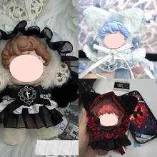 万圣节、圣诞节（仅衣服）SP娃娃装冬日旋律系列10cm娃娃毛绒针织花园服染深色猫女 - 彩色 - 查看 1