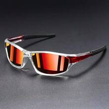 Punk Futuristic Fashion Large Frame Sunglasses, Colorblock, Suitable For Sports, Commuting, Fishing, Unisex, All Seasons
