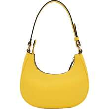 FashionPuzzle Small Crescent Shoulder Bag Underarm Purse - 黃/黃 - 查看 5