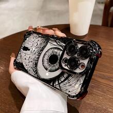 Funda de teléfono personalizada y genial con ojos aterradores, diseño elegante y creativo, protección contra golpes y caídas en las cuatro esquinas, duradera y resistente a las manchas, adecuada para todas las series de , compatible con  17/17 Pro/17 Pro Max/17 Air/ 16/16 Pro/16 Pro Max/16 Plus/ 15/15 Pro Max/15 Pro/15 Plus/ 14/14 Pro/14 Plus/14 Pro Max/ 13/13 Pro/13 Pro Max/12/12 Pro/12 Pro Max/11/11 Pro/11 Pro Max/XR/X/XS/XS Max, funda trasera suave y transparente anti-caída. - Transparente 1061 - Ver 4