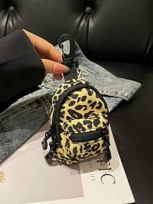 Mini Pouch Small Canvas Coin Purse Wallet, Travel Tactical Bag For AirPods, Earphones, Galaxy Buds, Coins, Keys, Paper Money, Zebra, Leopard, Cow, Cherry, Daisy Print - Multicolor - View 7