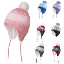Deer Hat For Girls Infant Pom Pom Beanie Kid Winter Hats Toddler Cap Knit Warm Beanies Caps For Baby Boys Girls