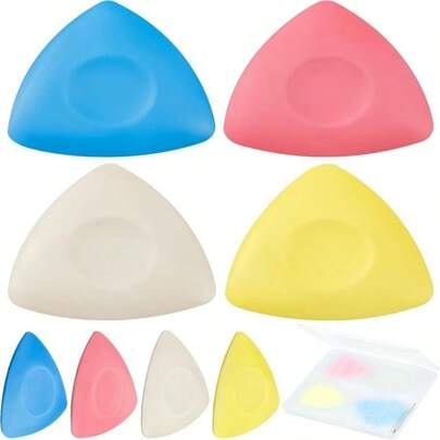 FIVEIZERO 4Pcs Tailors Chalk, Triangle Sewing Chalk For Fabric, Fabric Markers For Quilting, Tailoring And DIY Crafts