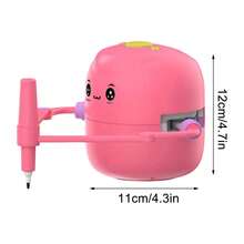 Smart Drawing Robot,Interactive Educational Drawing Robot,Voice Interactive Educational Smart Art Painting Machine,Montessori Learning Toy With 100 Word Cards,For Aged 5 And Above - Pink - View 3