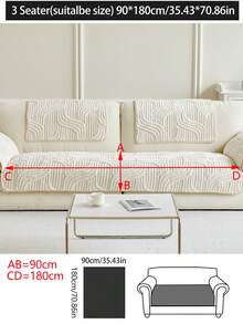 1 件毛绒加厚沙发垫套，现代简约防滑保暖沙发座垫，防尘可洗沙发套，柔软防褪色，宠物友好，适合 L 型沙发和 1/2/3/4 座沙发，适用于卧室、办公室、客厅 - 米色 - 查看 13