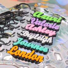 1 Pc Acrylic Name Keychain For Car Key, Name Tags For Men Boys, Custom 3D Printed Keychain , Custom Key Chain, Name Keychain , Custom Key Ring , 3D Printed Name, Custom Name Keychain ,Backpack Tag For Thanksgiving, Christmas Familly Girlfriend Mom Gifts,Delicate Romance, Utilitarian Chic