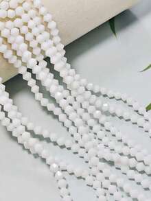 10 Strands (Approx. 1200+ Pcs) 4mm Shiny Glass Beads, Austrian Crystal Glass Rondelle Beads, Spacer Beads For Bracelets, Necklaces, Anklets, Earrings, Jewelry DIY Loose Beads - Multicolor - View 22