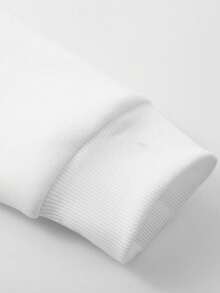 Sudadera con capucha para hombre de 1 pieza: mezcla de algodón y poliéster, estampado exquisito, adecuada para exteriores, ideal para desplazamientos en otoño e invierno. - Blanco - Ver 5