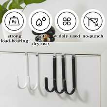 2pcs/1pc Over The Door Hooks Door Hangers Hooks Heavy Duty, Single Hooks For Hanging, Metal Over The Door Towel Rack For Bathroom Kitchen Cabinet Living Room Bedroom Organizers And Storage