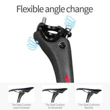 ECIOSL Seatpost Carbon 3K Weave Matt Offset 20mm Seat Post 27.2/30.8/31.6 Mtb Telescopic Seatpost Dropper Post - Silver - View 4