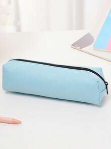 1pc Large Capacity Oxford Pencil Case & Cosmetic Bag - Multi-Purpose Zipper Pouch For Students Stationery, Cosmetics, Travel Essentials And Small Items, Back To School Supplies, Pencil Case, Backpack, Available In Black/Blue/Pink/Beige/Gray/Red/Purple/Navy/Yellow - Black - View 3