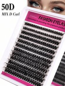 240 Peças Conjuntos de Cílios Individuais de Grande Capacidade 40D Encaracolado D 8-16mm DIY Cílios Agrupados Olhar Natural & Extra Grosso & Esvoaçante & Ultra Macio & Super Leve Cílios Falsos Individuais Reutilizáveis Segmentados Kit de Extensão de Cílios Adequado para Viagens, Uso Diário para Iniciantes, Casamentos, Encontros, Festas, Festivais, Muito Adequado para Natal/Halloween/Pacotes de Cílios de Presente - Preto - Visão 9