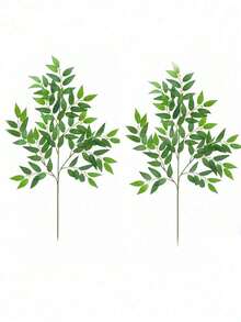 5pcs Greenery Stems Artificial Plastic Green Leaf Garland Vines Hanging Spray For DIY Wedding Arch Bouquet Filler Table Centerpieces Home Decor Valentine's Day, Valentines Wedding, Birthday, Room Decor, Wall Decor, Home Decor Living Room, Bedroom,Party - Green - View 10