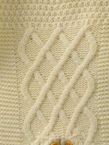 Baby Girls' Cute Floral Embroidery Long Sleeve Footie Jumpsuit, Autumn/Winter - Yellow - View 4