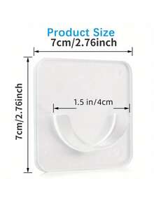 10pcs Clear Adhesive No Drill Curtain Rod Holders - Strong Grip Waterproof Bathroom & Window Tension Rod Holders, Easy Install Wall-Mounted With Curved Design For Semi-Circular Rods, Damage-Free Removal, Minimalist Holder | Durable Plastic Bathroom Decor Christmas Decor