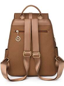 Women's Soft Leather Backpack, Large Capacity Ladies Backpack, Casual Travel Backpack For Women, Girl Backpack ,University Bag - Brown - View 4