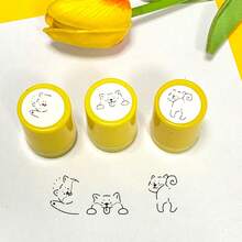 Rabbit, Sloth, Otter, Shiba Inu, Various Pattern Planner Stamps, Classroom Teacher Stamps, Teacher Grading Stamps, For Creating Diaries, Planners, Journals, Dates, Adding Fun Patterns, Can Be Filled With Color, Self-Inking Stamp - Một cỡ - Xem 11