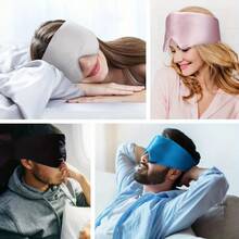 FRESHME Silk Sleep Mask Dark Eye Mask, Zero Eye Pressure Face Mask, Suitable For Women And Men, Comfortable Ultra Soft Eye Mask With Adjustable Elastic Strap, For Travel Sleep Yoga - Gray - View 8