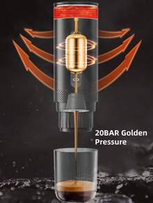 Portable Coffee Maker, Suitable For Coffee Powder And Capsules, With Heating Function, Supports USB-C Charging, Essential For Travel, Outdoor, Office And Car, Also An Ideal Valentine's Day Gift