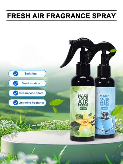 车载空气清新剂喷雾 150ML，香薰座椅香氛，持久细腻，小巧浓稠。适用于室内浴室、衣柜、卫生间、浴室等，让空气更清新，多种香型可供选择。水果味加强版留香更持久。